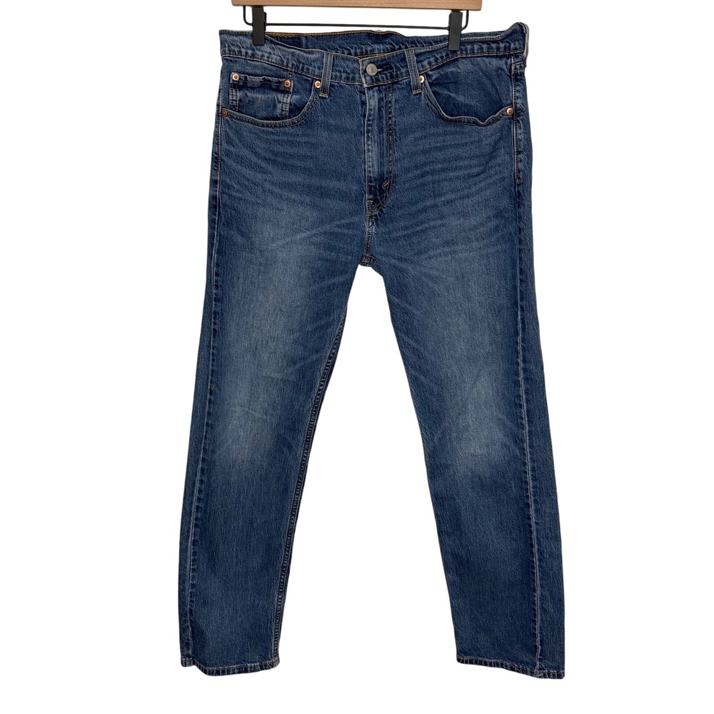 Levi Strauss‎ 505 Mens Jeans W34 L32 Blue Wash Straight Fit Denim Pants